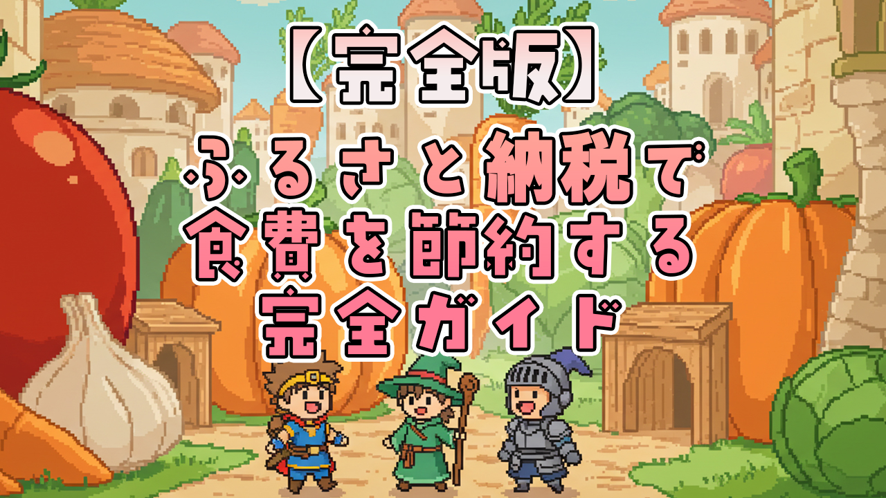 【初心者向け】ふるさと納税で食費を節約する完全ガイド｜手順・仕組み・控除の仕方まで